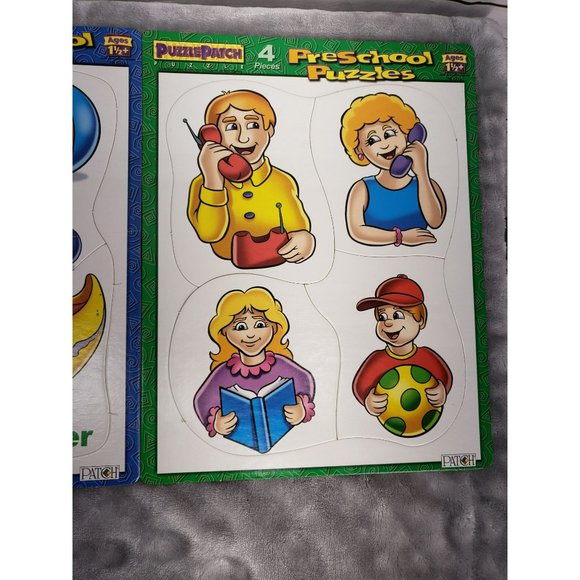Puzzle Patch 4 piece‎ 3 puzzles ages 1 1/2" preschool big tray puzzle - Picture 3 of 6